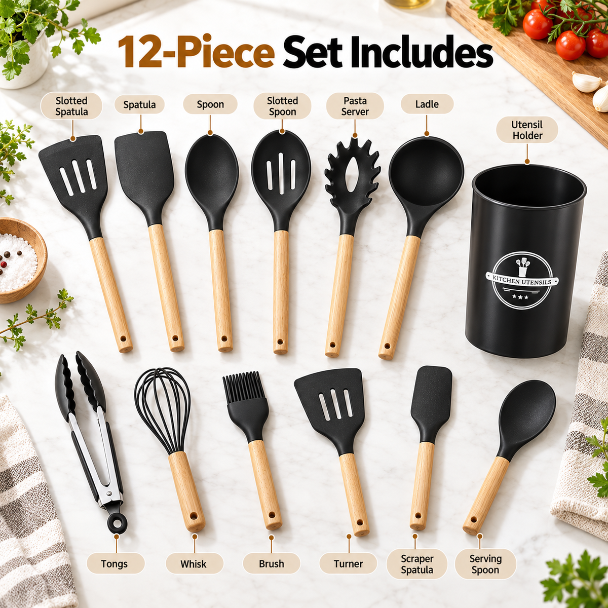 12-Piece Utensil Set